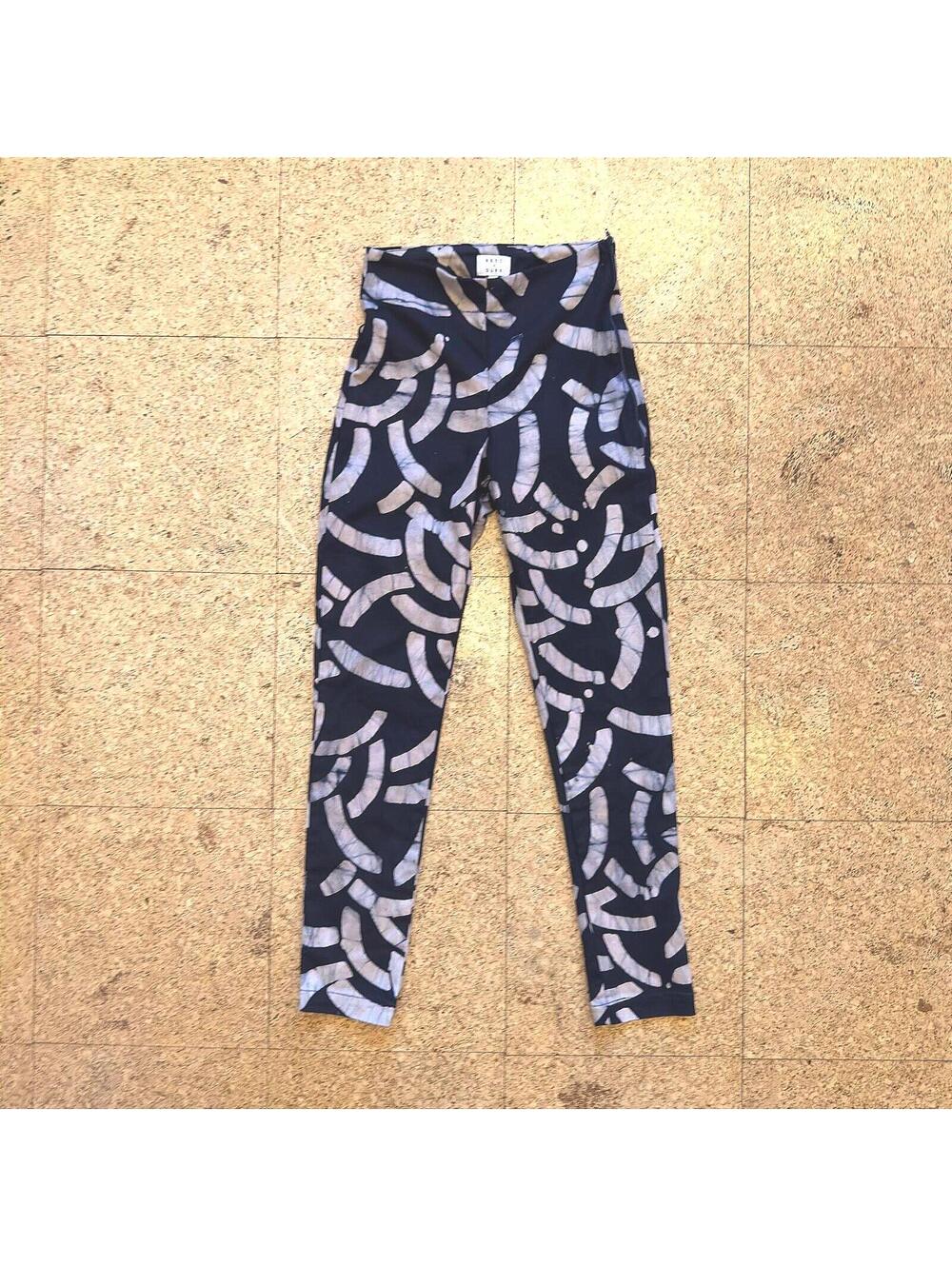Osei Duro Vitta 'Cigarette' Trousers Black/Tan Batik Cantaloop Pattern Rare - XS - Picture 3 of 7